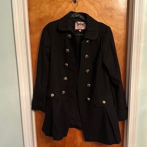 Juicy couture military wool pea coat